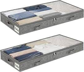 Pomodee 2 Stück 100L Unterbett Aufbewahrungsbox
