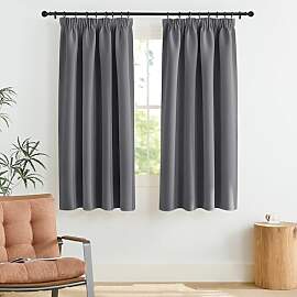 PONY DANCE Graue Blickdichte Gardinen mit