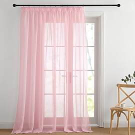 PONY DANCE Rosa Vorhang Kinderzimmer Voile
