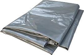 Pool-Abdeckplane GRE, grau, B:376cm H:0,58cm