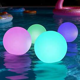 Pool Lichter Schwimmend, 4 Stück Schwimmende