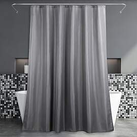 Popkozzi Duschvorhang Graue Textil Badezimmer