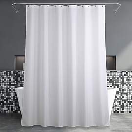 Popkozzi Duschvorhang Weiß Textil Badezimmer