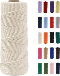 POPOYU Makramee Garn 2mm, Makramee Garn Off-White, 