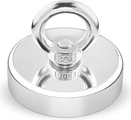 POPPSTAR Ösenmagnet Neodym (Haftkraft 160 kg,