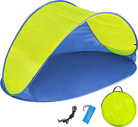 Pop-Up Strandmuschel Jasmin - blau/gelb