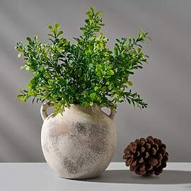 PORCER Keramikvase, 14 cm, Terrakotta-Vase mit