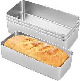 PORFOYO 4 Stück Kastenform Brot Edelstahl,