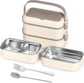 PORFOYO Bento Lunchbox, 2 Etagen Lunchbox mit