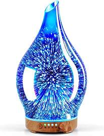 Porseme Aroma Diffuser 150ml, Handgeblasen 3D Glas 