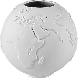 Porzellanvase GLOBE Globus H. 12cm D. 12,5cm weiß 