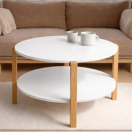 POSNORD Couchtisch Rund Ø 75 cm | Sofatisch mit 3 