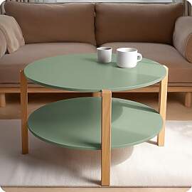 POSNORD Couchtisch Rund Ø 75 cm | Sofatisch mit 3 