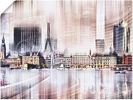 Poster ARTLAND "Hamburg Skyline Abstrakte