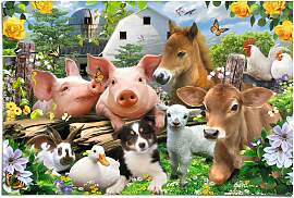 Poster REINDERS "Bauernhoftiere Niedlig -