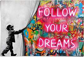 Poster REINDERS "Curtain Boy", bunt