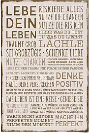 Poster REINDERS "Denke positiv", braun