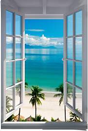 Poster REINDERS "Fenster zum Strand",