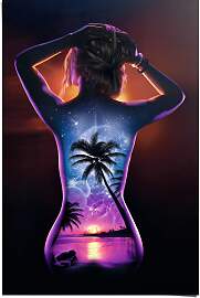 Poster REINDERS "Frauenrücken Hawaii