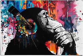 Poster REINDERS "Graffiti chimp", bunt