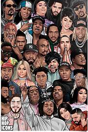 Poster REINDERS "Hip Hop Icons", bunt