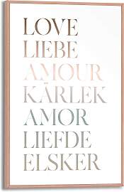 Poster REINDERS "Liebe", schwarz (farbe