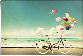 Poster REINDERS "Luftballon Fahrrad",
