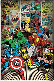 Poster REINDERS "Marvel Helden", bunt