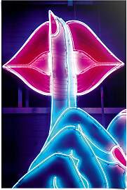 Poster REINDERS "Neon Lips", bunt (farbe 