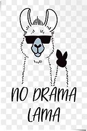 Poster REINDERS "No Drama Lama", weiß