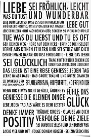 Poster REINDERS "Positiv", schwarz