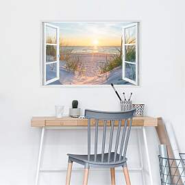 Poster REINDERS "Sonnenuntergang", beige 