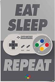 Poster REINDERS "Super Nintendo Eat, sleep,