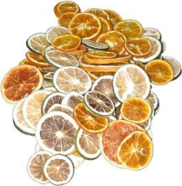 Potpurri Zitrus gelb-grün-orange-rot Deko