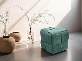 Pouf BYLIVING "URBAN", dunkelgrün,