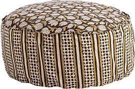Pouf Calais aus Baumwolle, klassischer Stil, rund, 