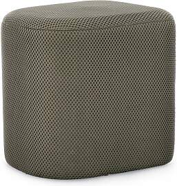 Pouf Darya aus Waben-Stoff, modern gepolstert,