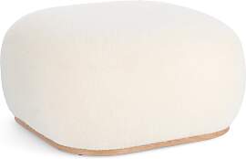 Pouf Mariana aus Boucle-Stoff, modern