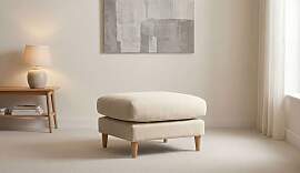 Pouf OTTO HOME "Finnian", beige, B:70cm