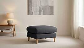 Pouf OTTO HOME "Finnian", dunkelgrau,