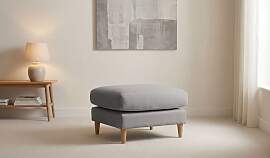 Pouf OTTO HOME "Finnian", grau, B:70cm