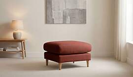 Pouf OTTO HOME "Finnian", rot, B:70cm
