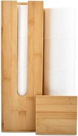 POUMUE Toilettenpapier Aufbewahrung Holz für 4