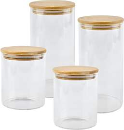 POUMUE Vorratsgläser mit Deckel 4er Set