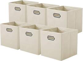 powerking Stoff Aufbewahrungsbox Bins, 6-Pack