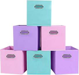 powerking Stoff Aufbewahrungsbox Bins, 6-Pack