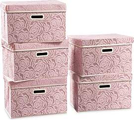 PRANDOM Aufbewahrungsbox mit Deckel,Rosenmuster
