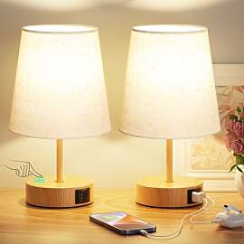 PreeOtti Nachttischlampe Touch Dimmbar 2er Set,