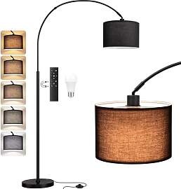 PreeOtti Stehlampe Wohnzimmer Dimmbar Bogenlampe,