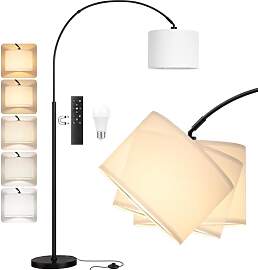 PreeOtti Stehlampe Wohnzimmer Dimmbar Bogenlampe,